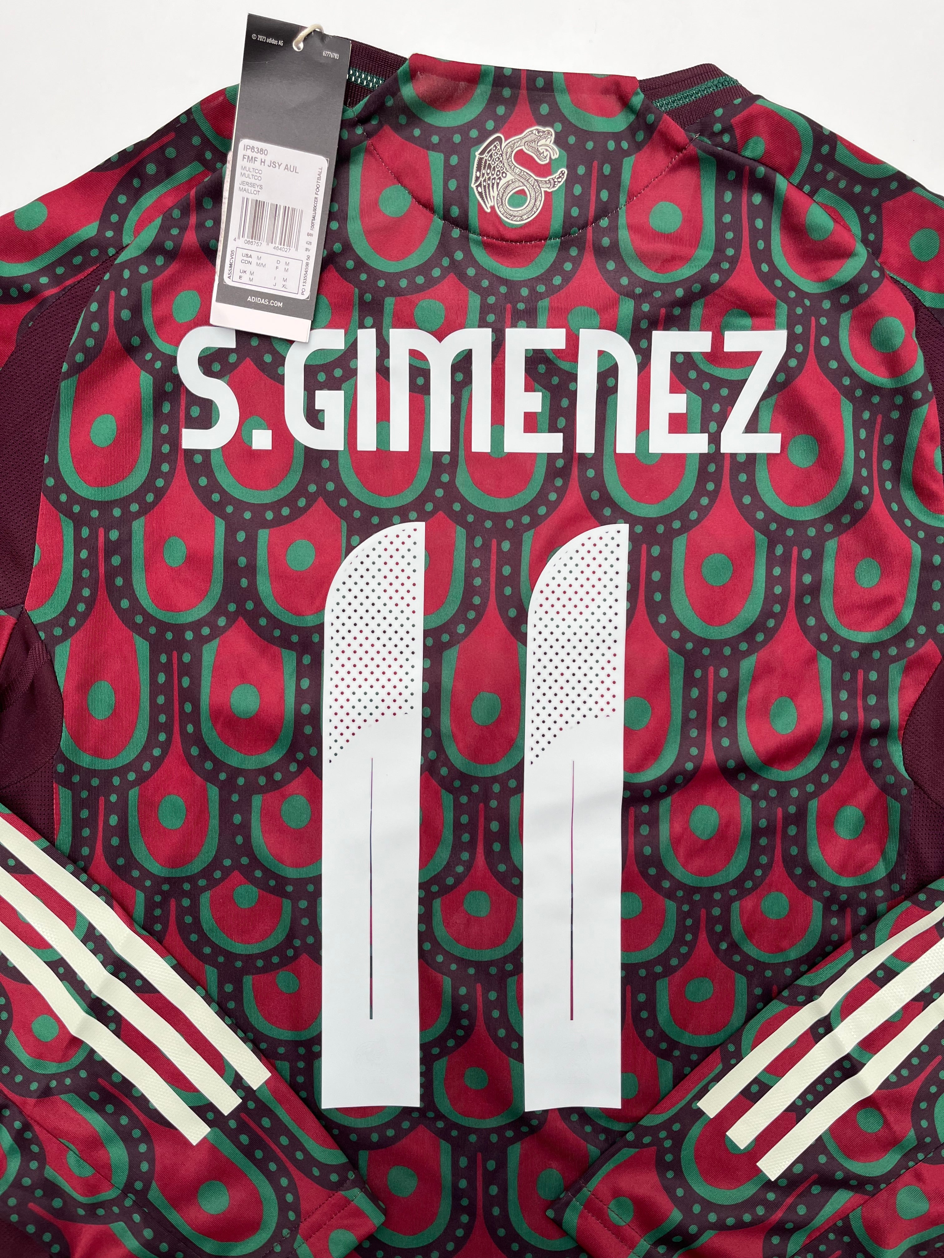Jersey México Local 2024 2025 Versión Jugador Manga Larga Santiago Giménez (M)