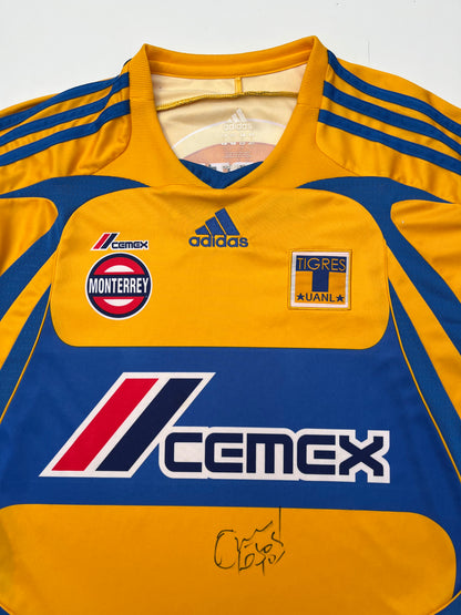 Tigres Home Jersey 2007 2008 Autographed Lucas Lobos (L)