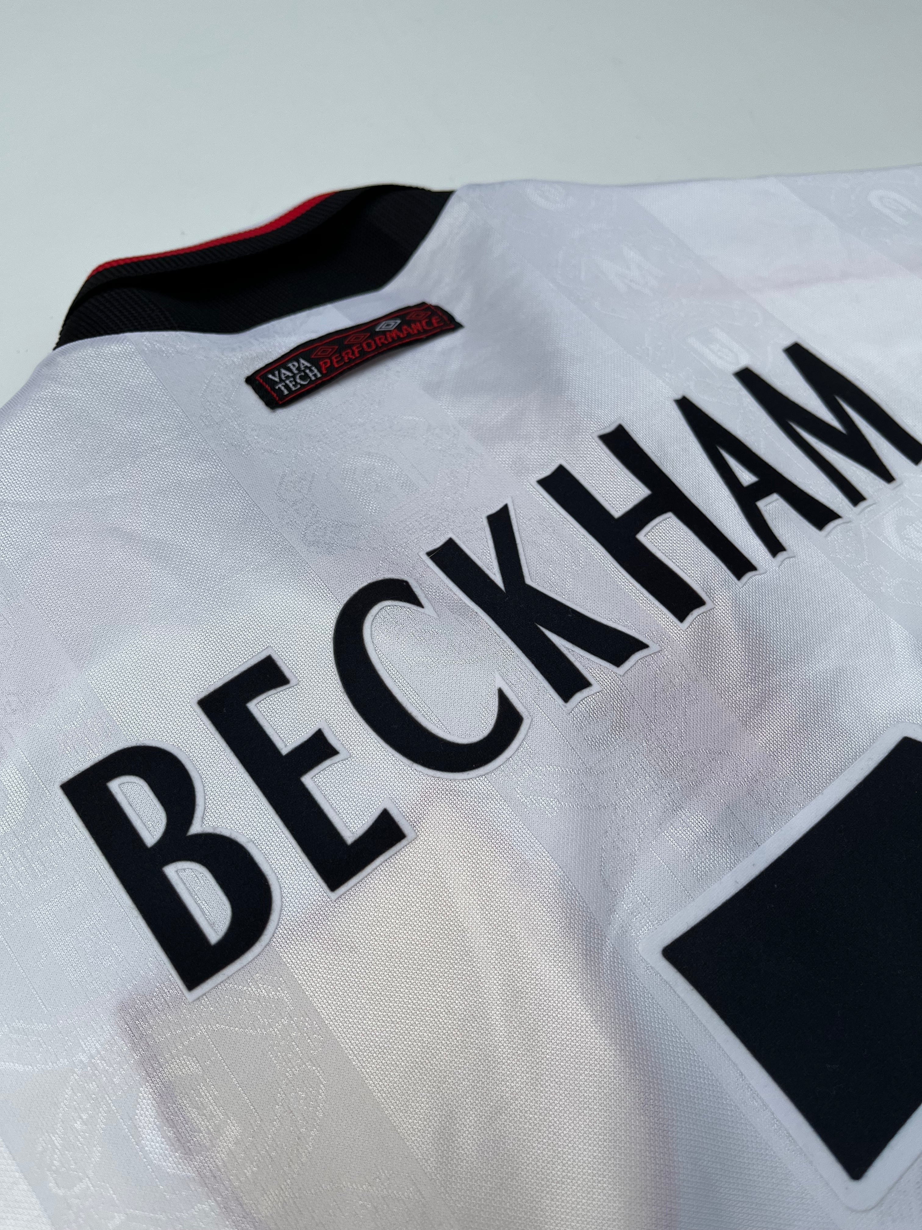 Jersey Manchester United Visita 1998 1999 Manga Larga David Beckham (XL)