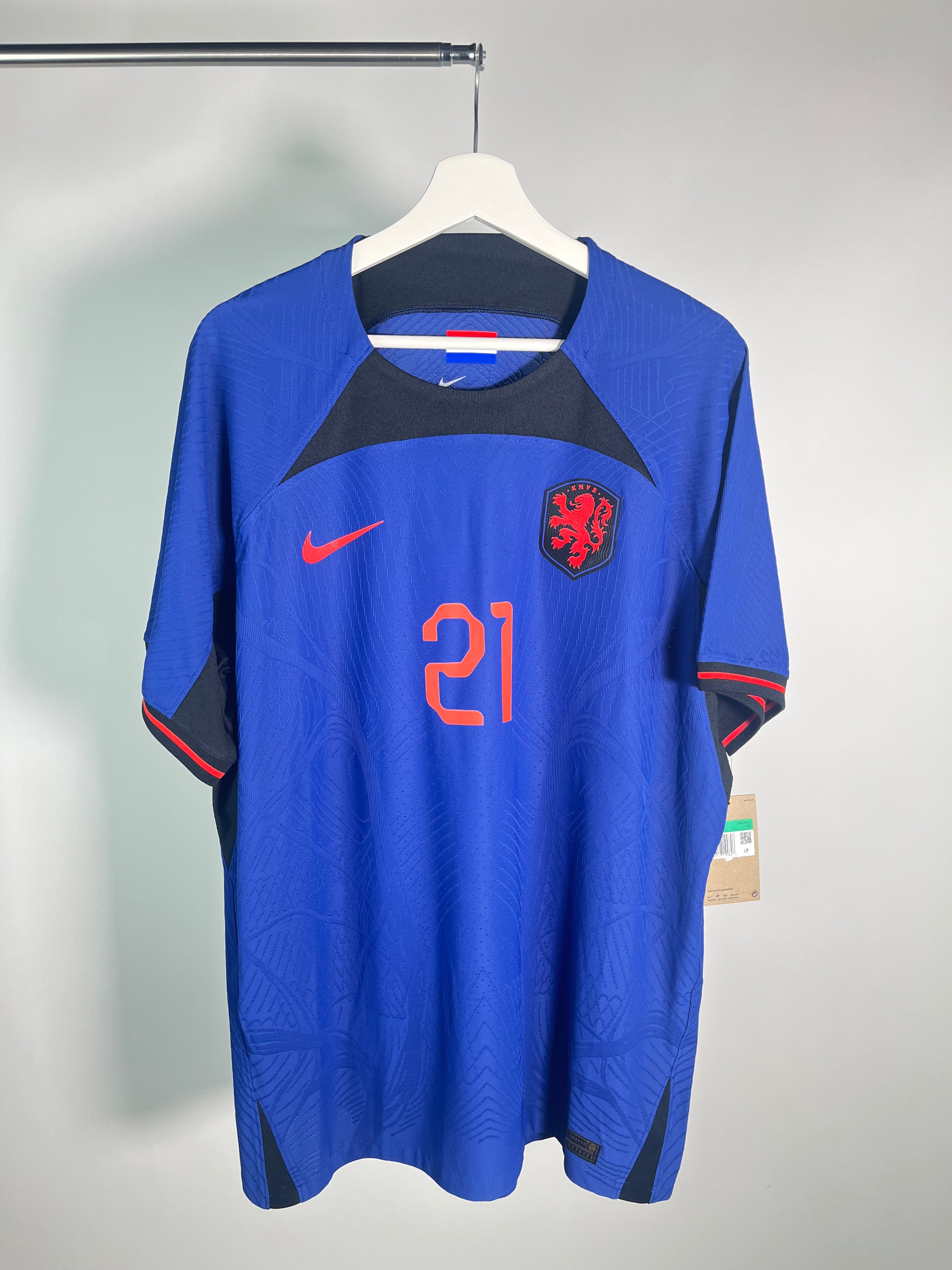 Jersey Países Bajos Visita 2022 2023 Versión Jugador Frankie De Jong *C/ Etiquetas* (XL)