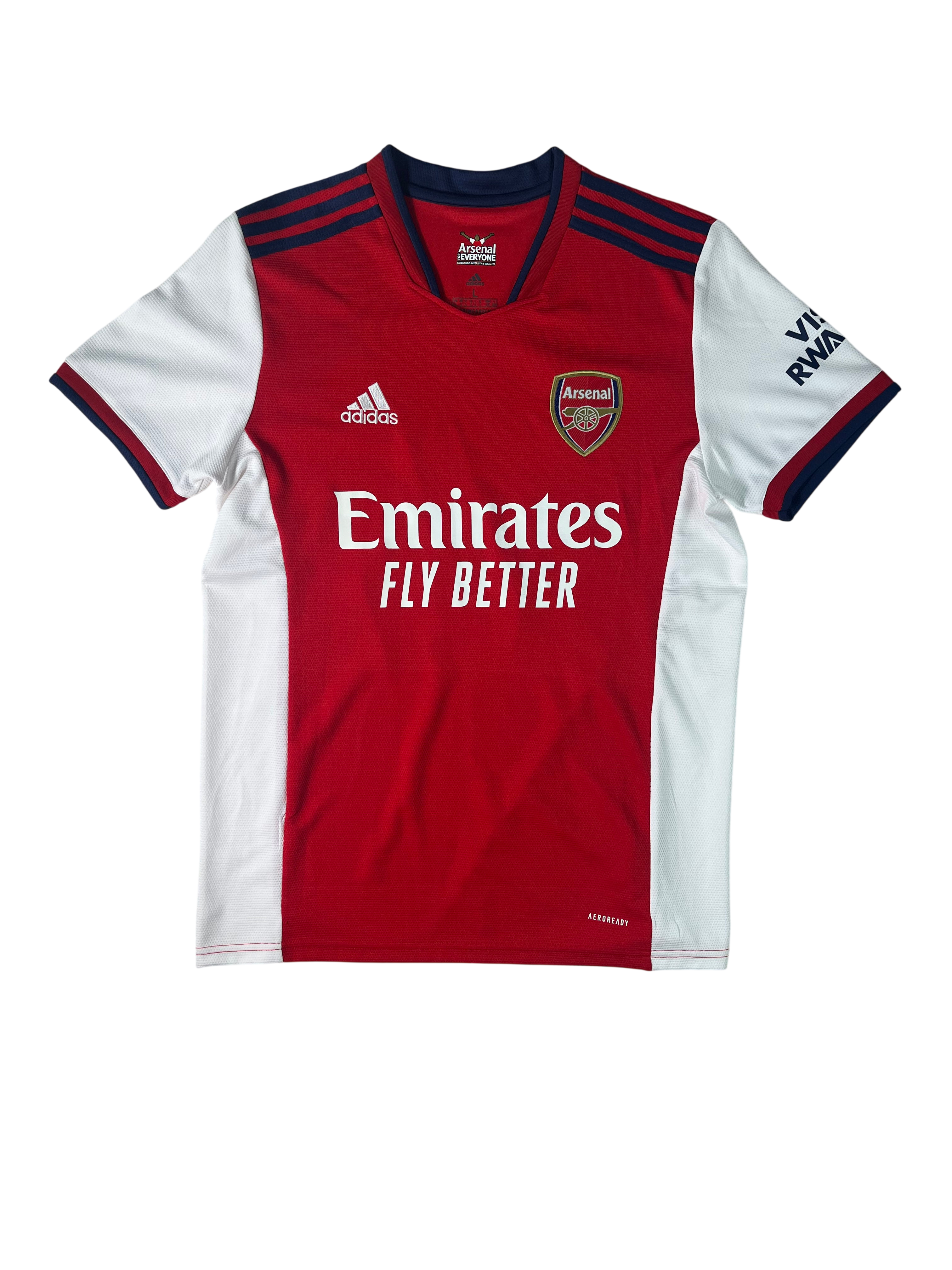 Jersey Arsenal Local 2021 2022 Autografiada Pierre Emerick Aubameyang (L)