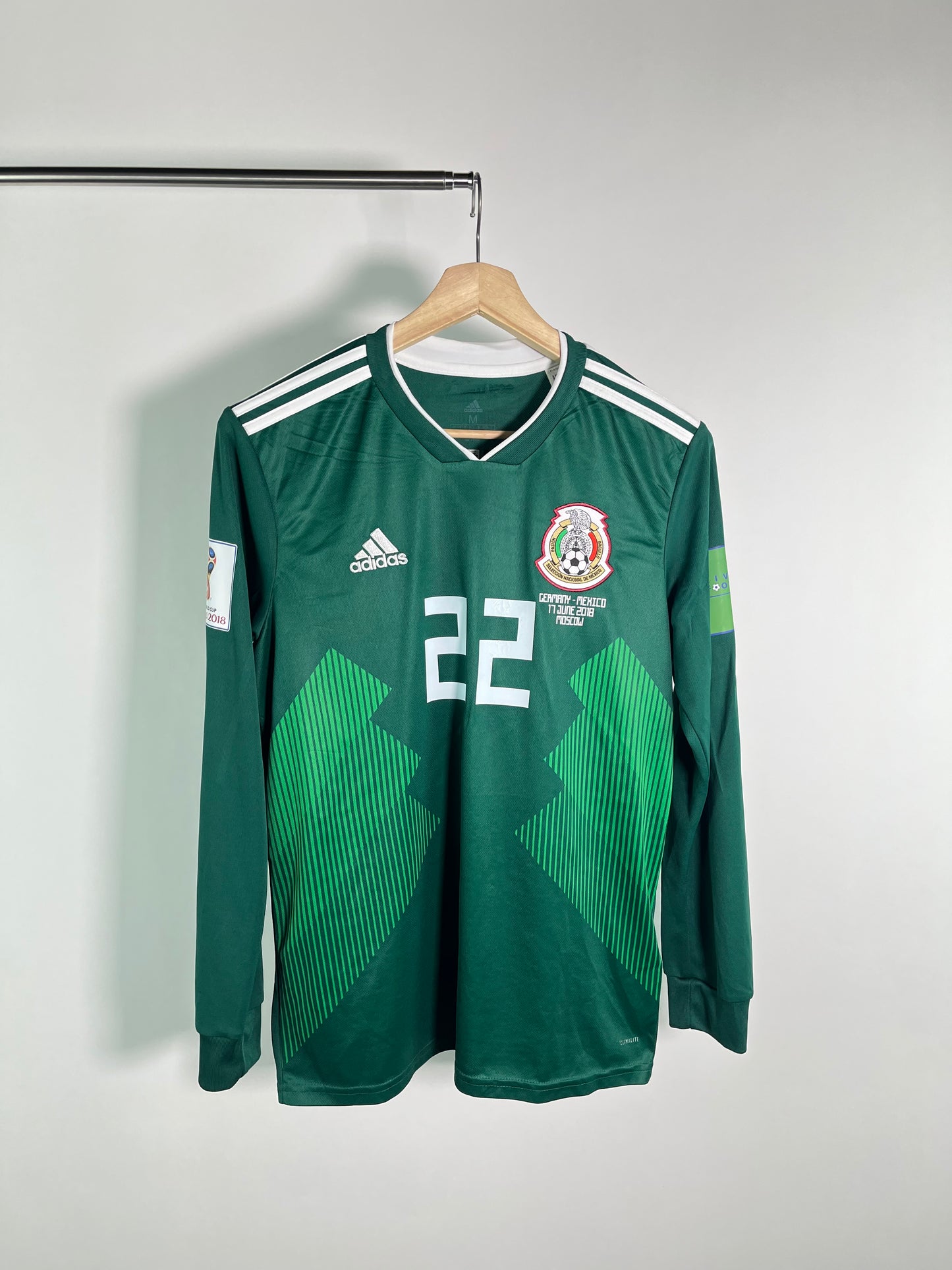 Jersey México Local 2018 2019 Manga Larga *Match Detail vs Alemania* Hirving Lozano (M)