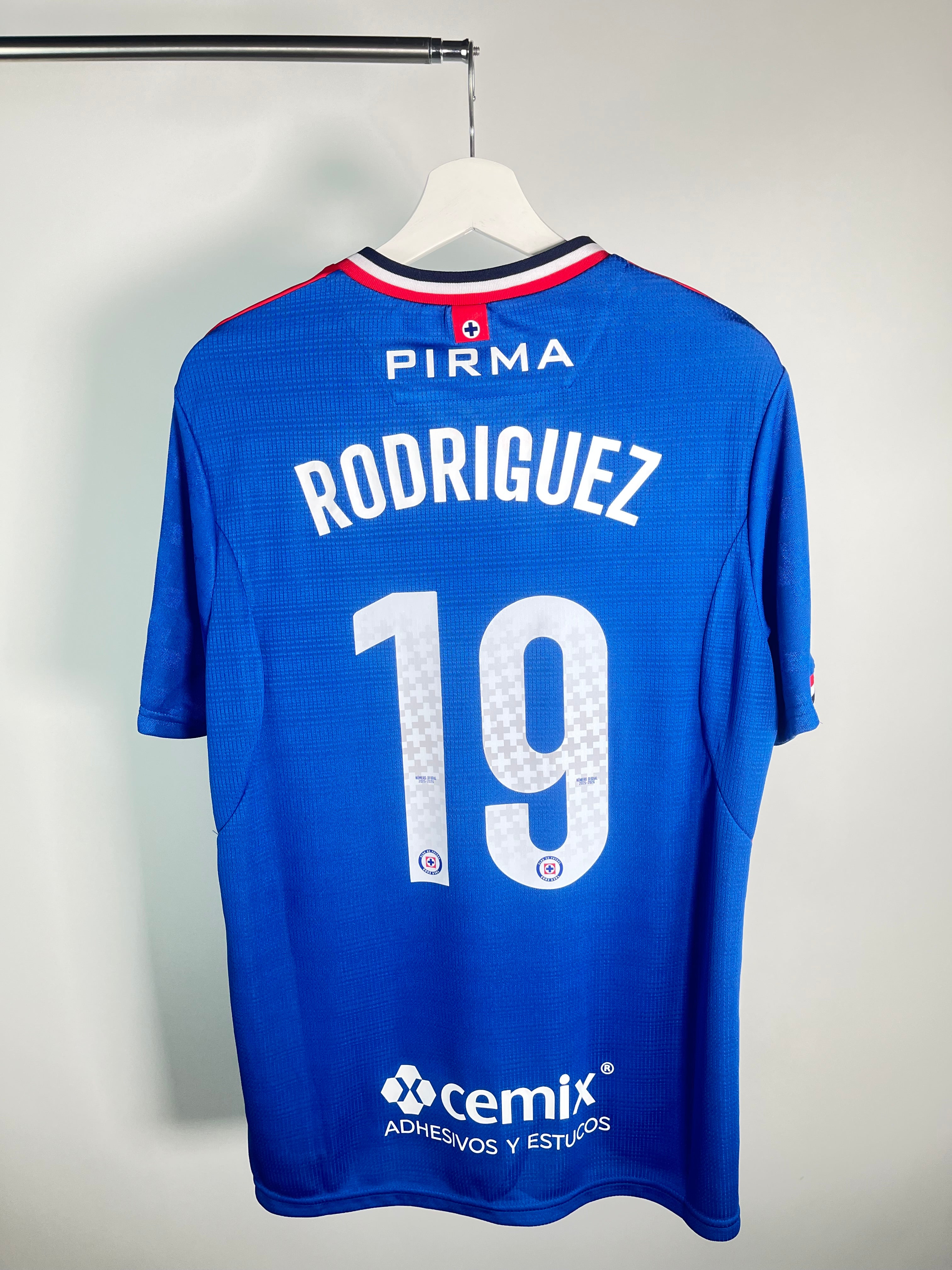 Jersey Cruz Azul Local 2025 2026 Match Detail vs Pumas *C/Etiquetas* Carlos Rodriguez (M)