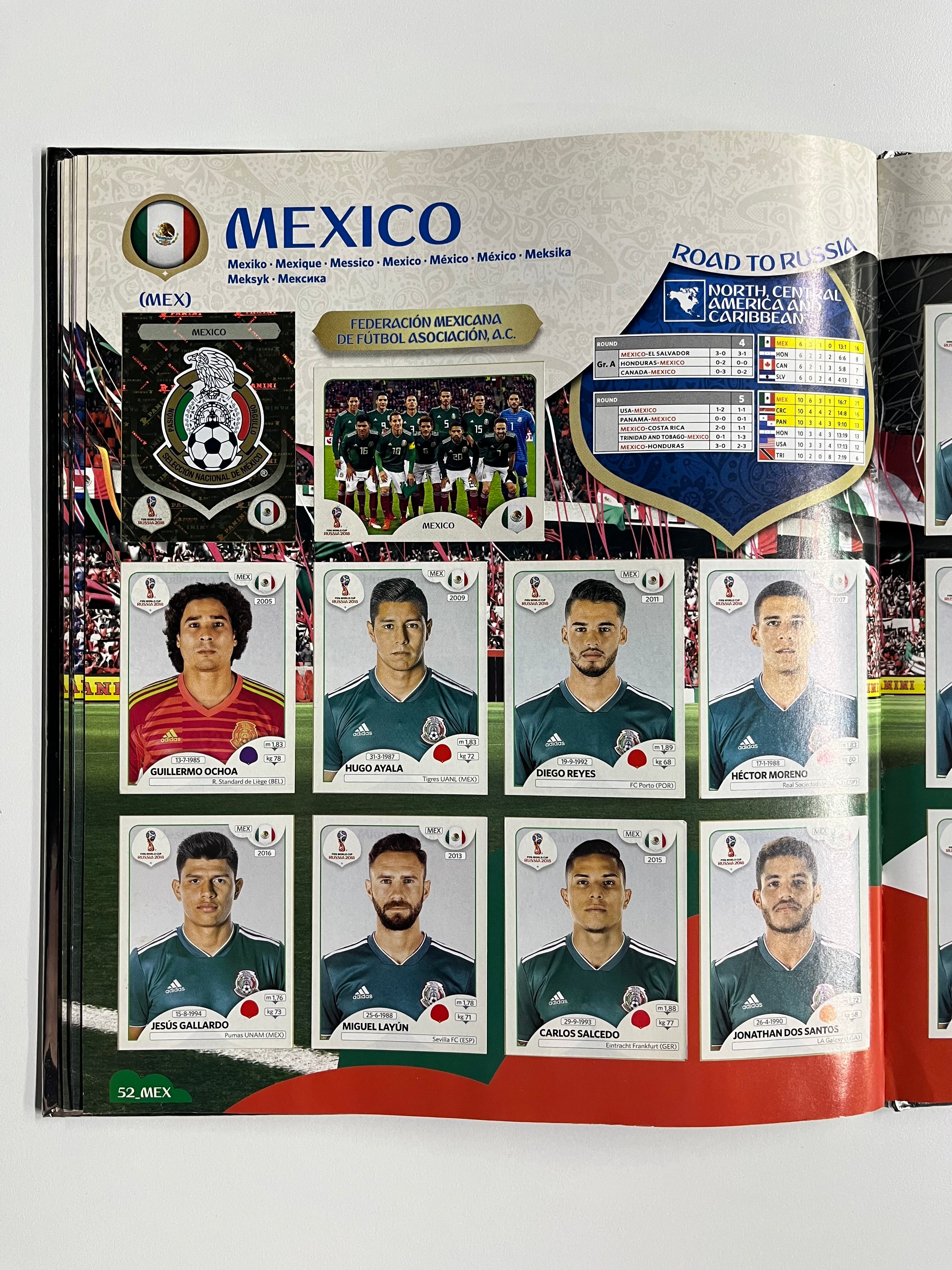 Álbum Panini Mundial Rusia 2018 Pasta Dura (Completo)