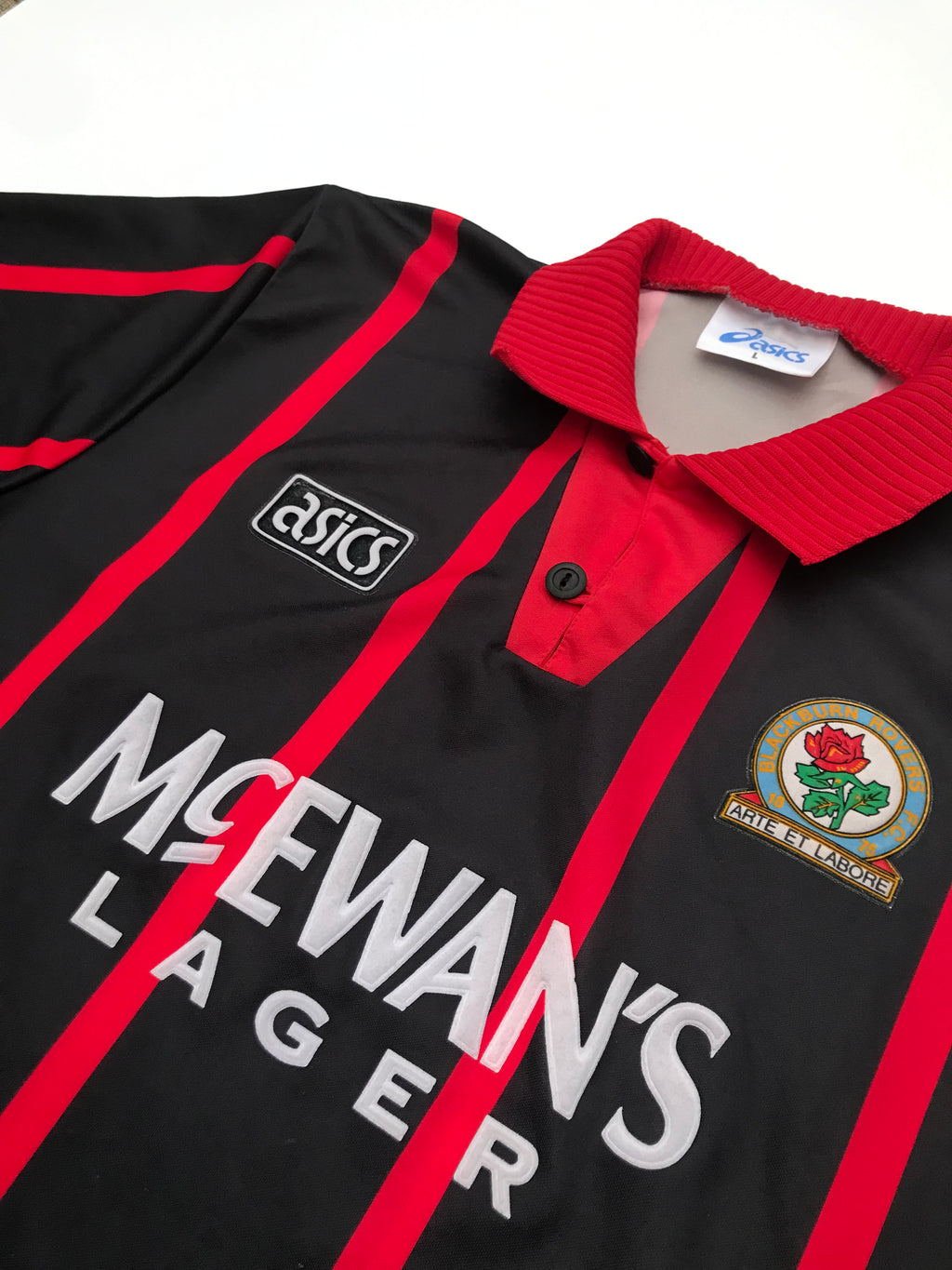 Jersey Blackburn Rovers Visita 1994 1995 Alan Shearer (L)