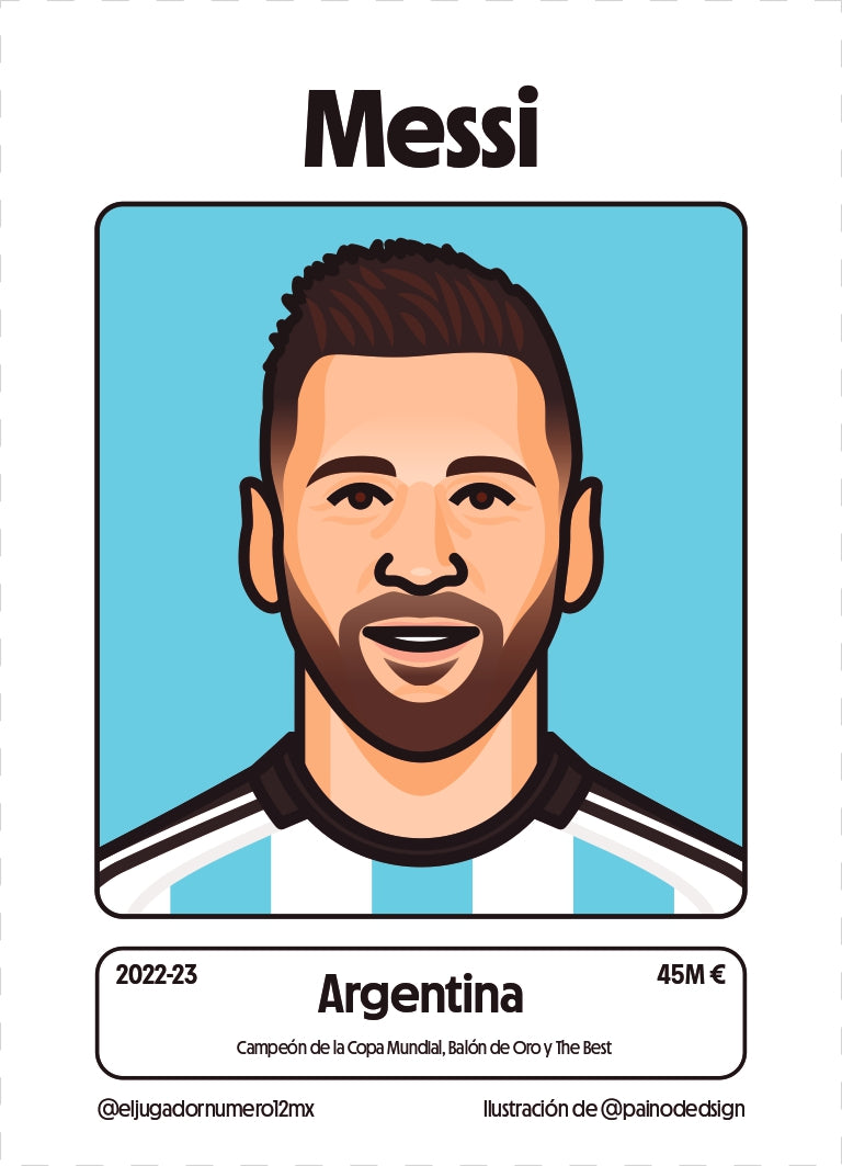 Art Print Argentina 2022 2023 Lionel Messi