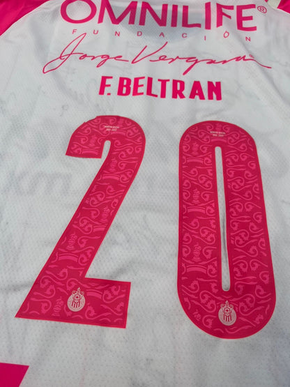 Jersey Chivas Pink Project 2021 2022 Autografiado Match Worn Fernando Beltrán (L)
