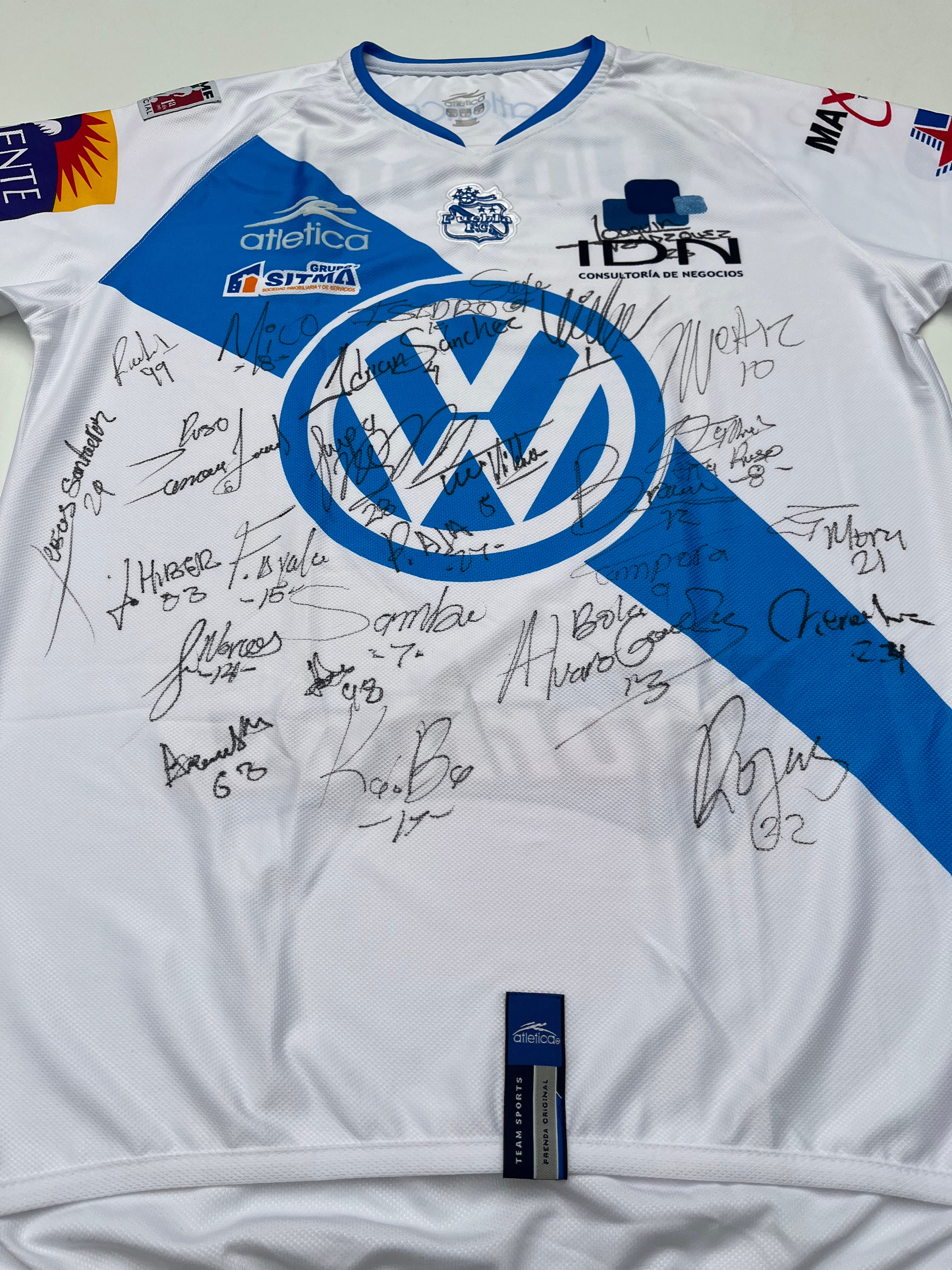 Puebla Home Jersey 2007 2008 Autographed (S)